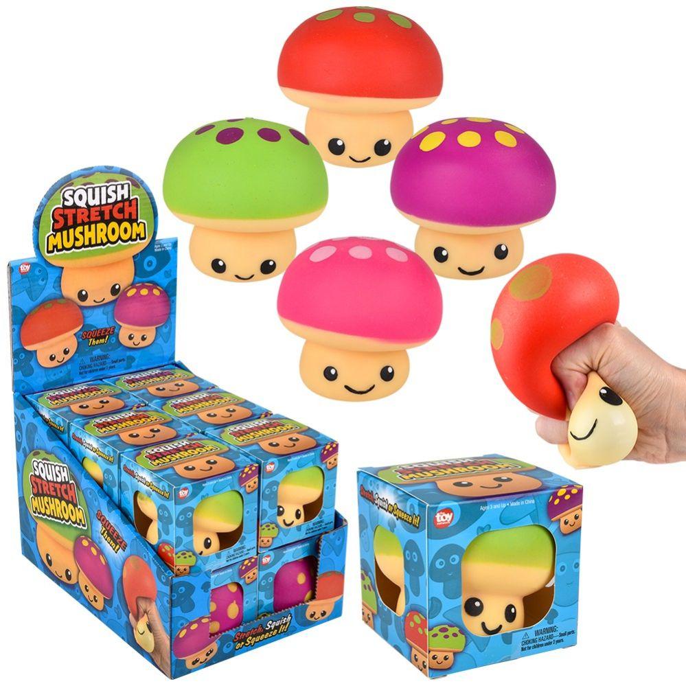 96 Wholesale 3.25" Squish And Stretch Mushroom image