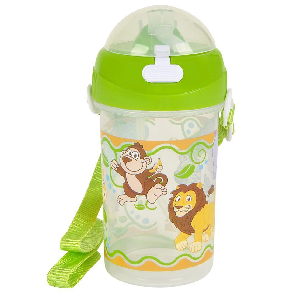 72 Wholesale 72 Wholesale 12oz Pop Up Straw Safari Water Bottle - WSD image