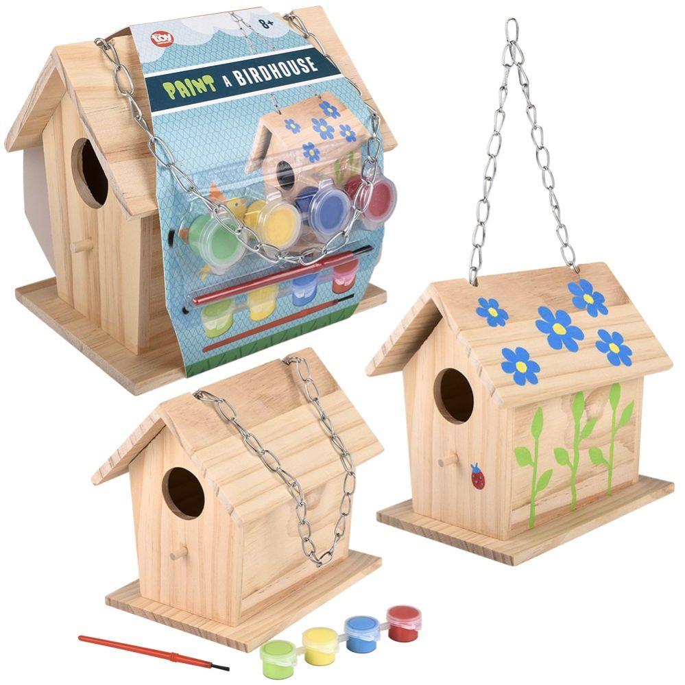 12 Wholesale Paint A Bird House 6" image