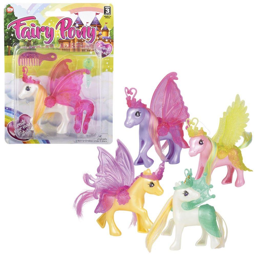 96 Wholesale Dress Up Fairy Pony Playset 5" image