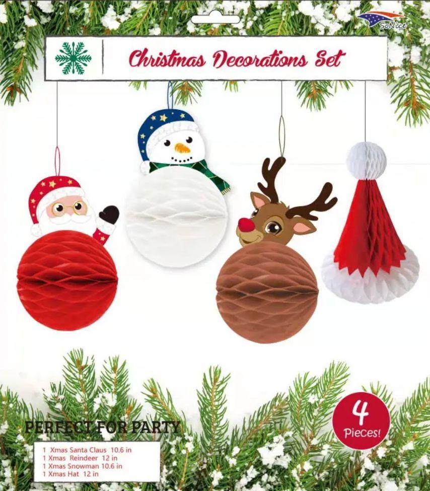 120 Wholesale Christmas Decoration Set 4pcs image