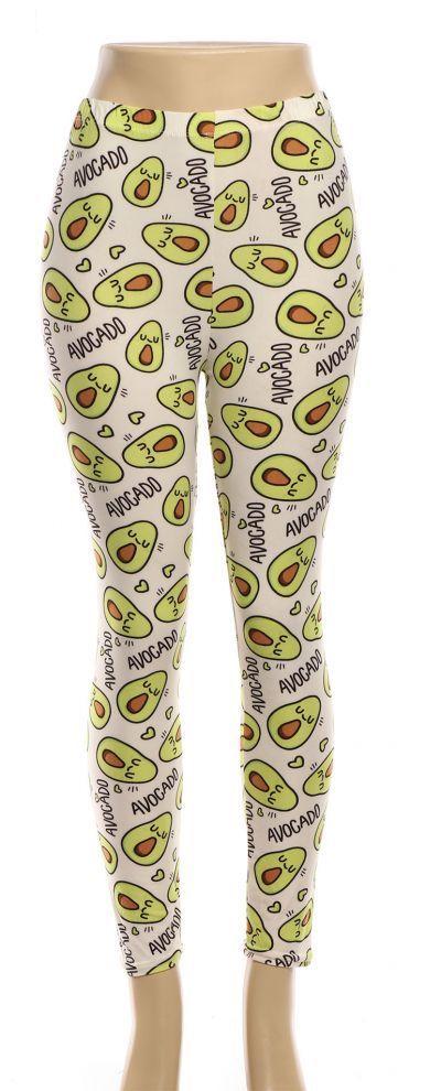 48 Wholesale Women's Avocado Printed Leggings image