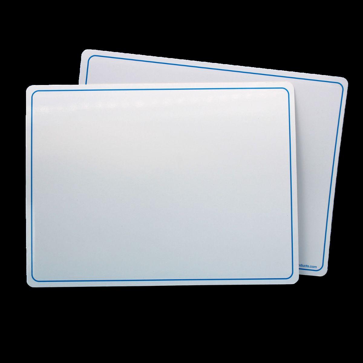 12 Wholesale 9" X 12" Plain, TwO-Sided, Dry Erase Learning Mat image