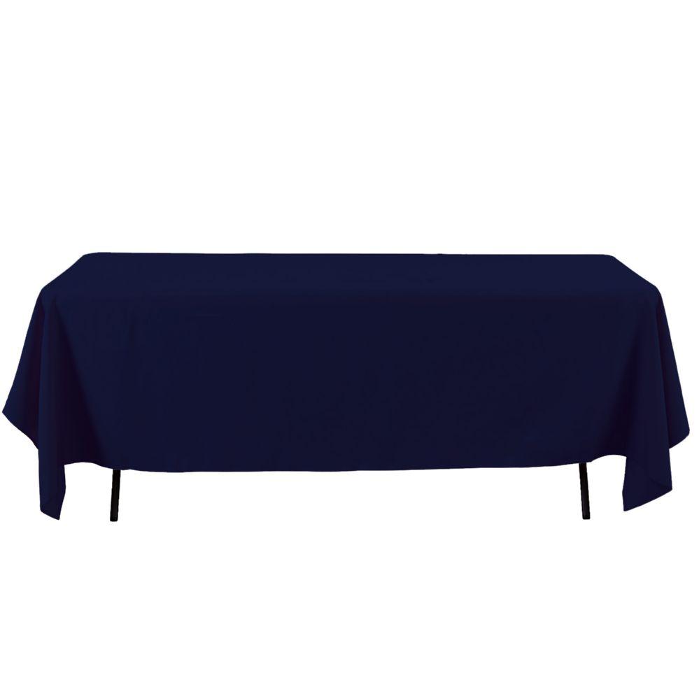 12 Wholesale Rectangle Polyester Table Cover 60 inch X 126 inch - Navy image
