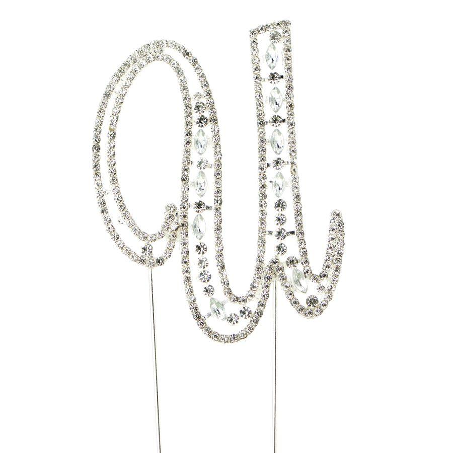 20 Wholesale Rhinestone Cake Topper - u image