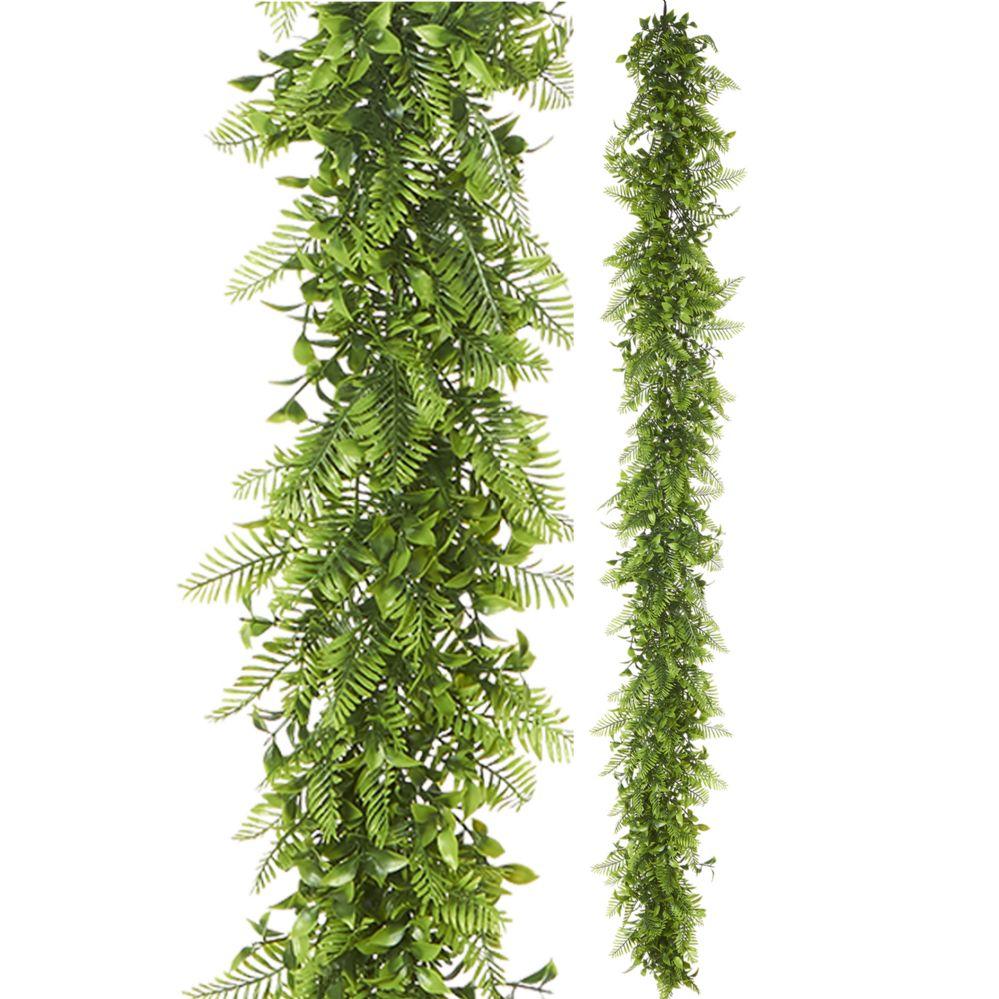 12 Wholesale Artificial Mixed Foliage Garland 62 inch image