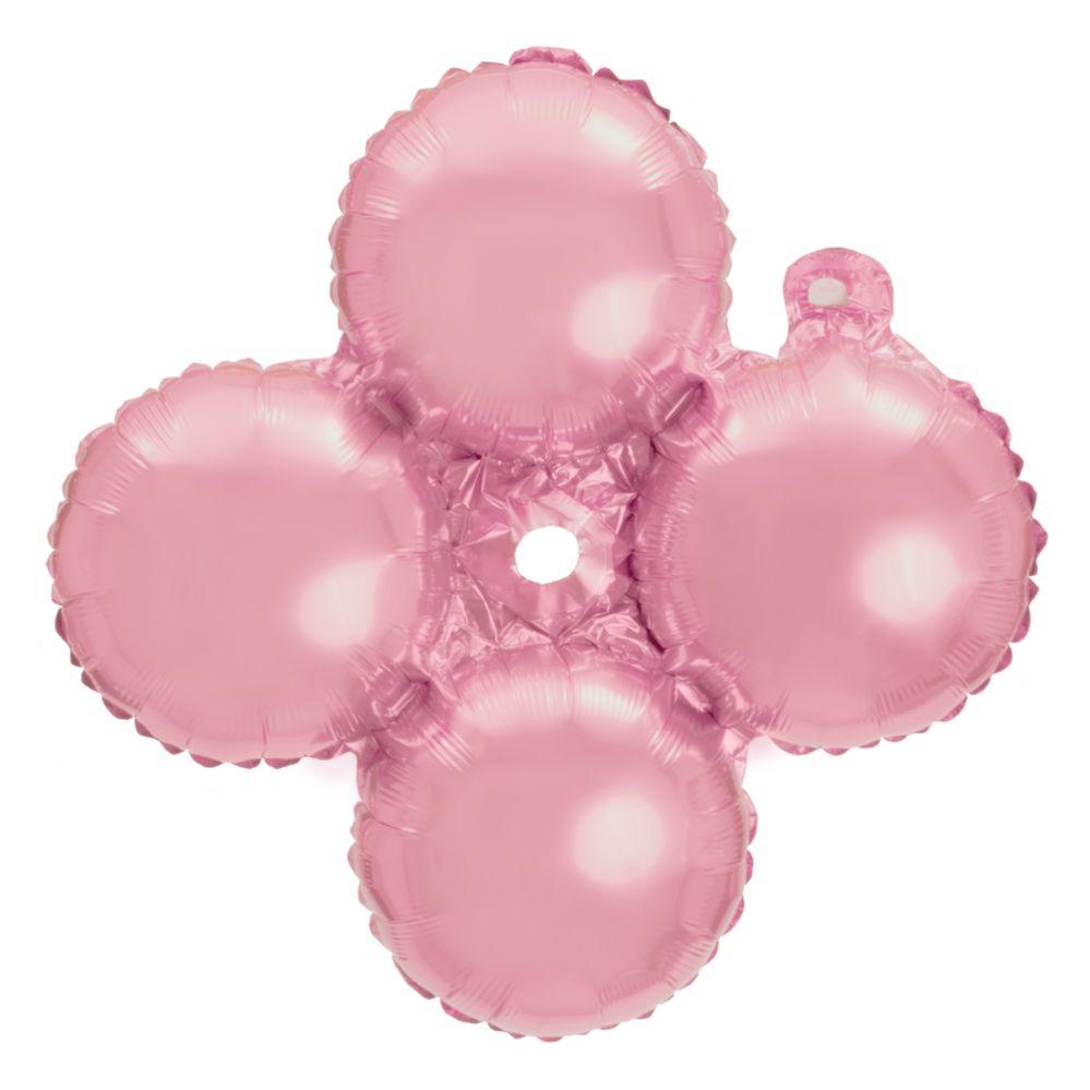 6 Wholesale 16 inch Quad Mylar Balloon 50pc - Pink image