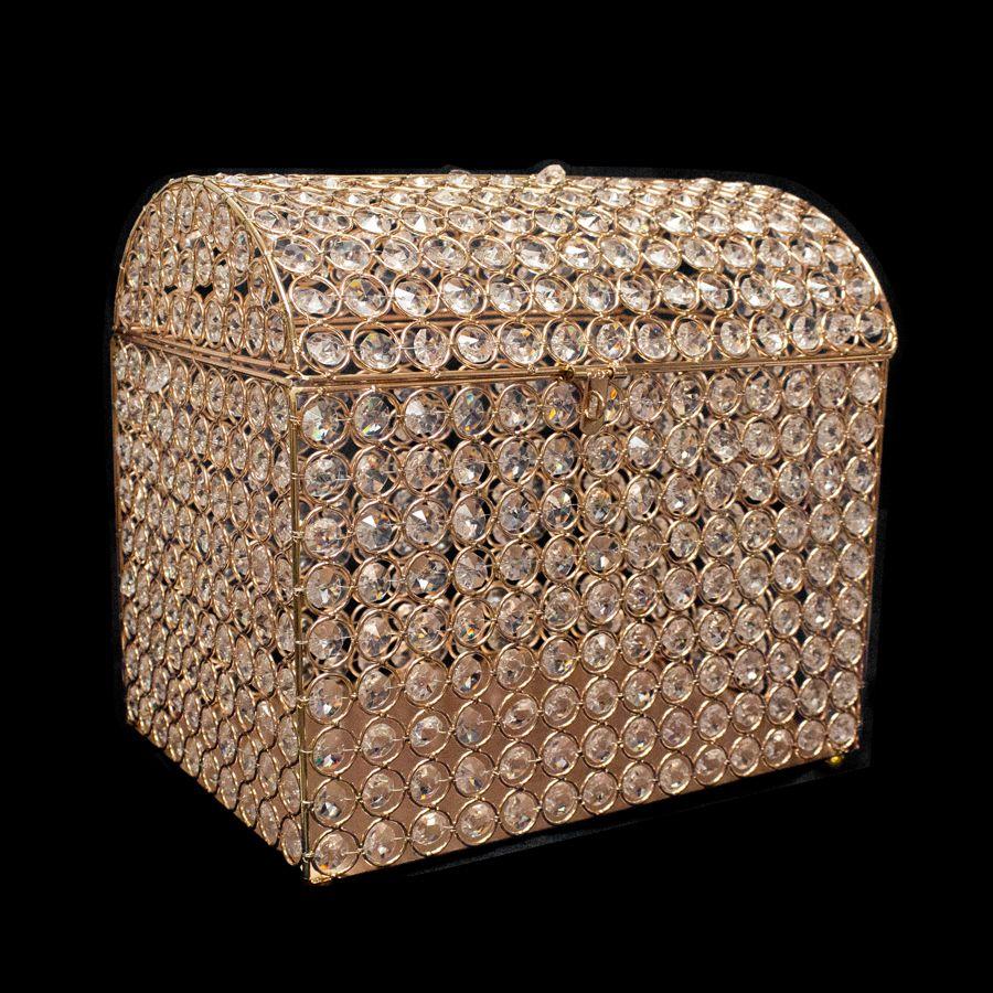 2 Wholesale Crystal Money Box - Gold image