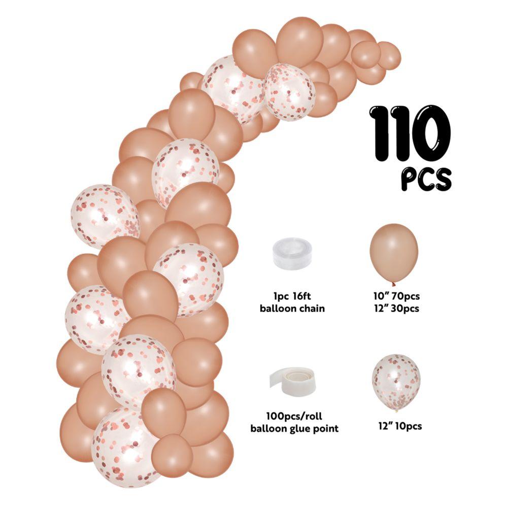 12 Wholesale Balloon Garland Set 16ft - Rose Gold image