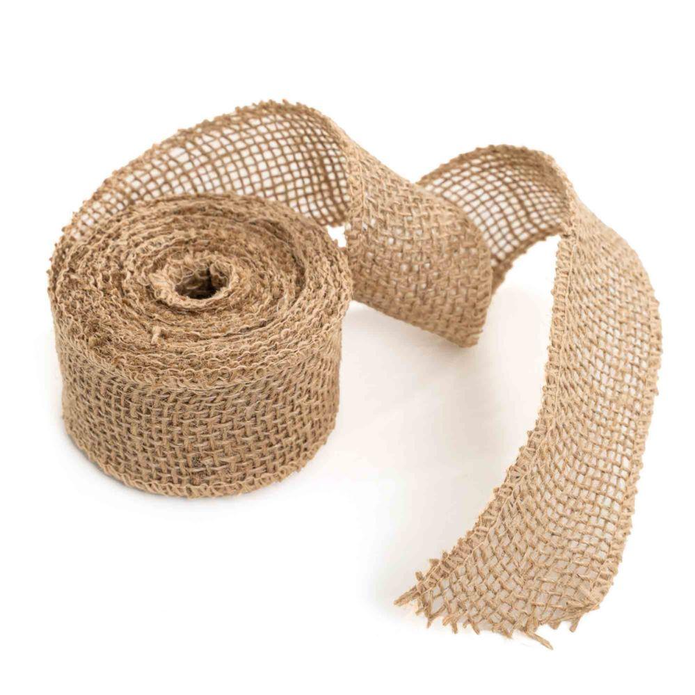 36 Wholesale Burlap Roll 2 inch X 5 Yds image