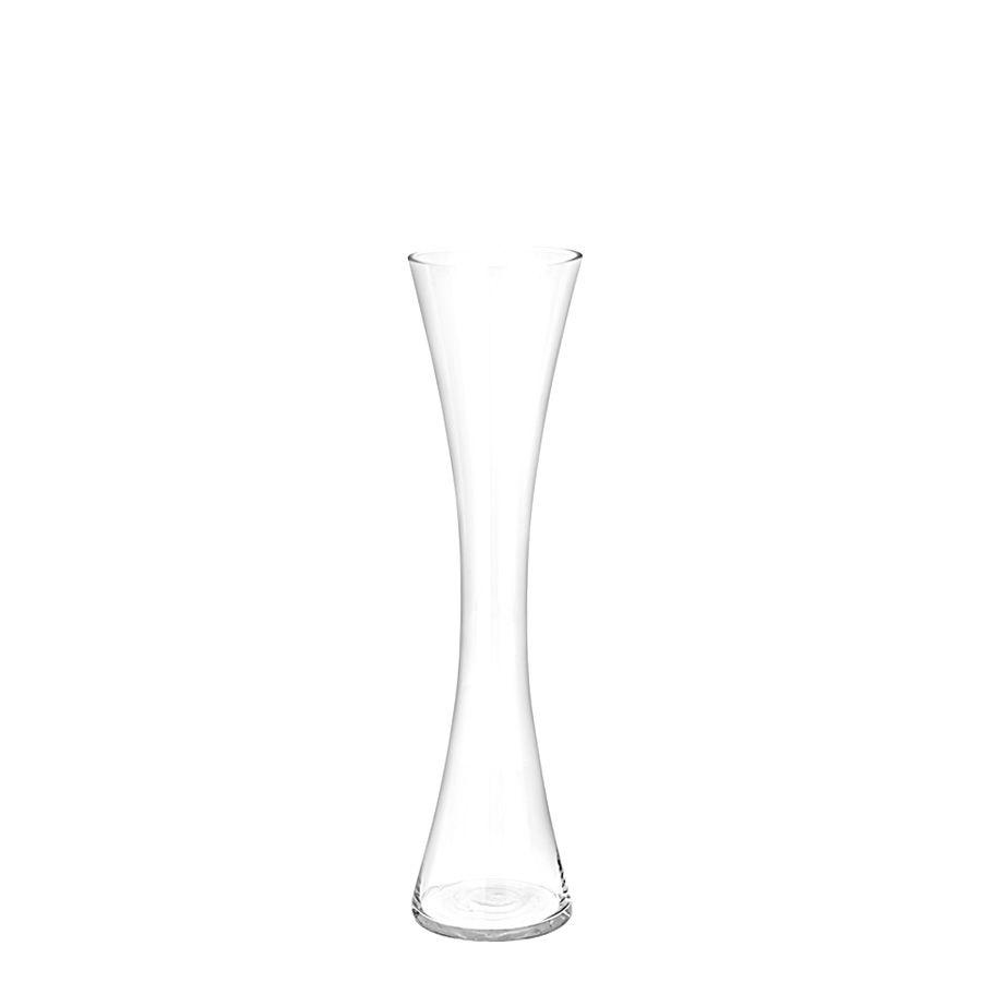12 Wholesale Hourglass Shaped Glass Vase 16 inch image
