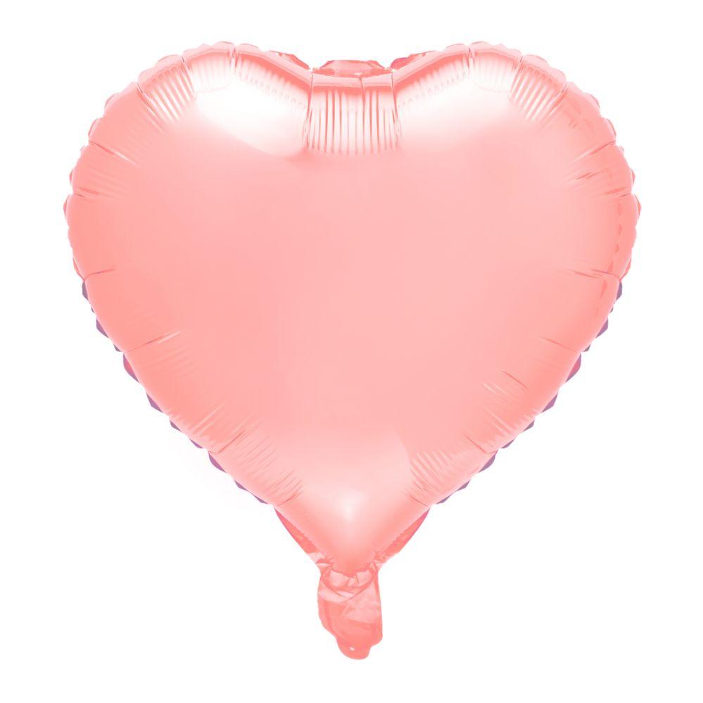 48 Wholesale 18 inch Heart Mylar Balloon 1pc/bag - Pink image