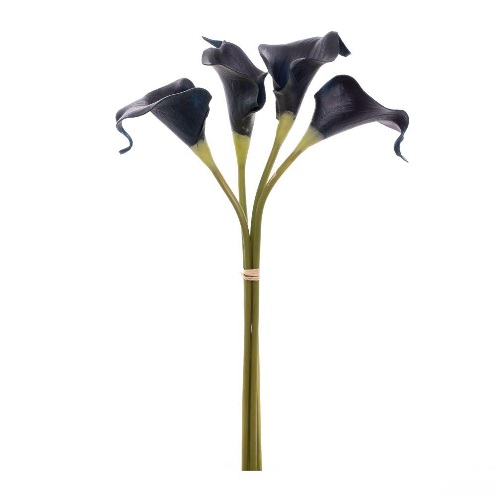 24 Wholesale Artificial Miniature Calla Lilies 15 inch - Navy 12pc image