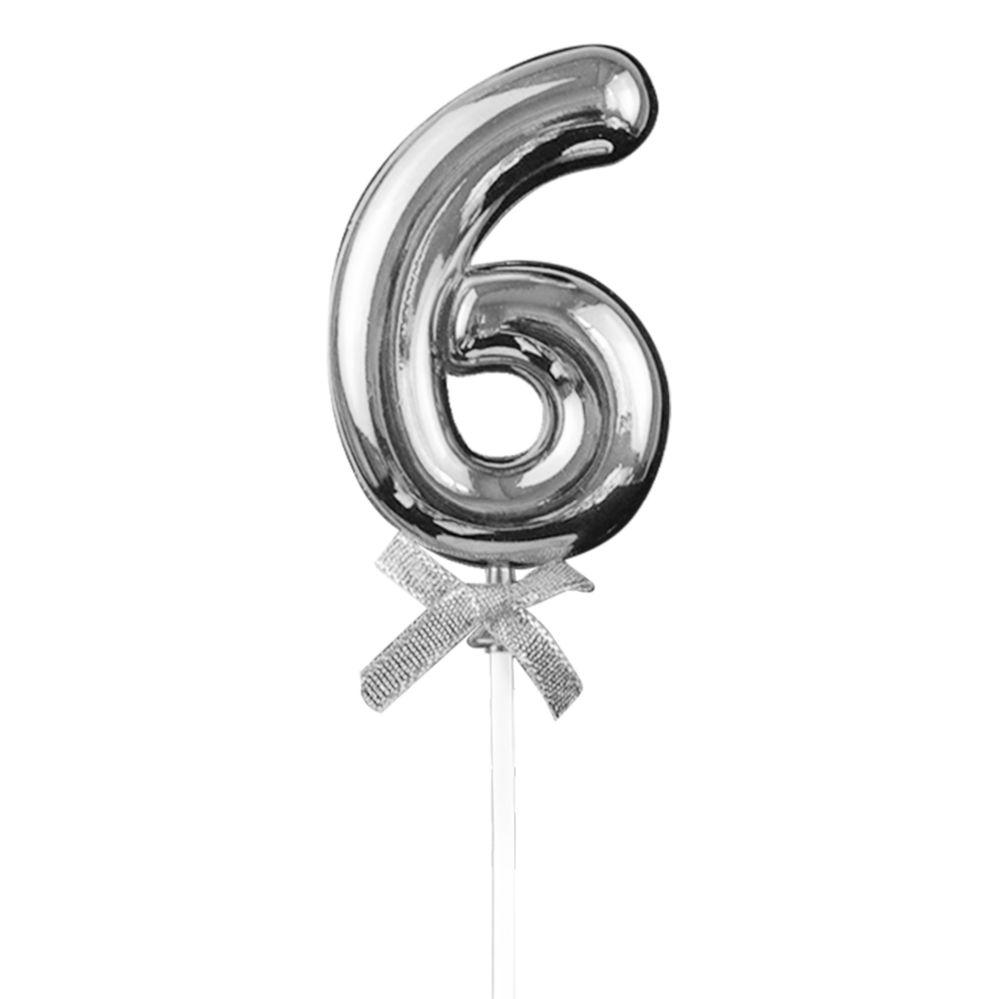 48 Wholesale Plastic Cake Topper 6 - Silver image