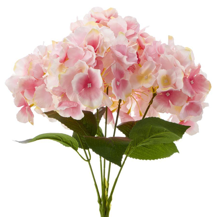 24 Wholesale Artificial Hydrangea Bouquet - Pink image