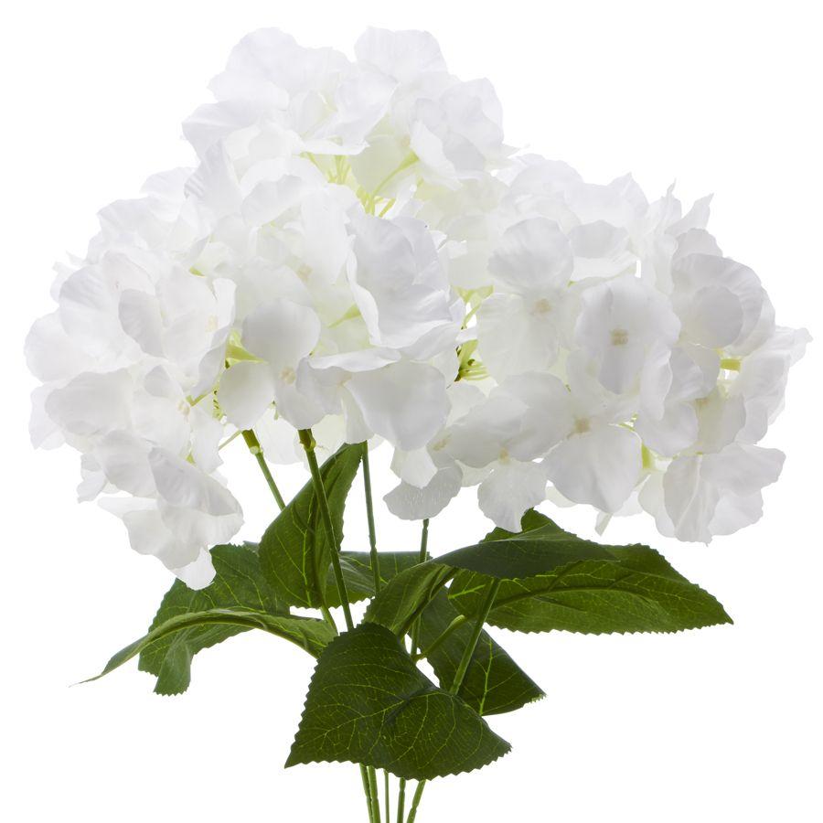 24 Wholesale Artificial Hydrangea Bouquet - White image