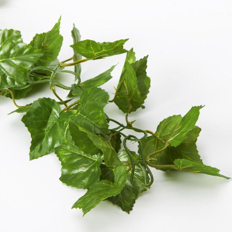 48 Wholesale Artificial Silk Grape Leaf Garland Vine Foliage 7 ft 6 inches image