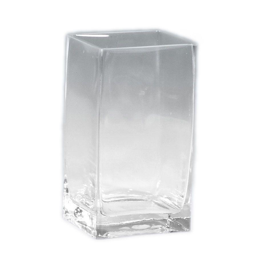 12 Wholesale Tall Square Vase 7 inch image