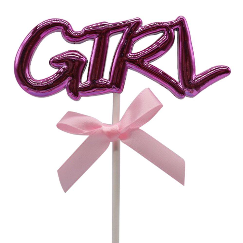 48 Wholesale Plastic Cake Topper "girl" image