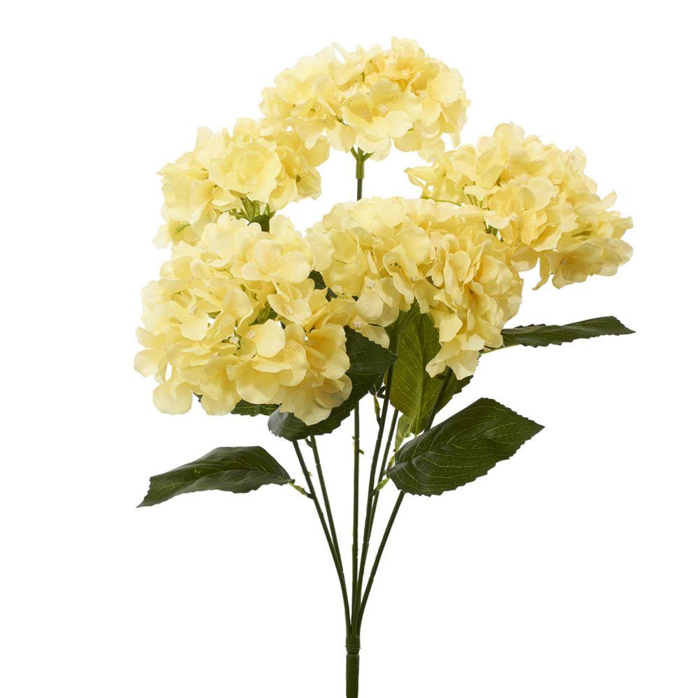 24 Wholesale Artificial Hydrangea Bouquet 22 inches - Champagne image