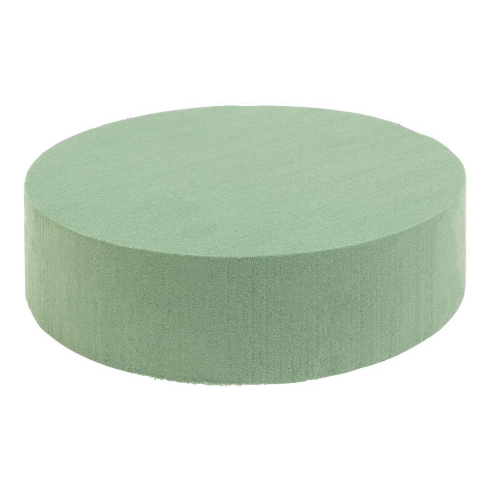 27 Wholesale Premium Round Floral Foam Solid Block 6 inches X 1 inch image