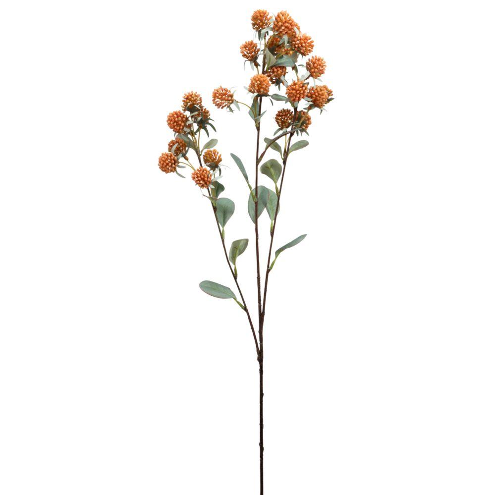 24 Wholesale Faux Seeded Eucalyptus Branch 30 inches - Orange image
