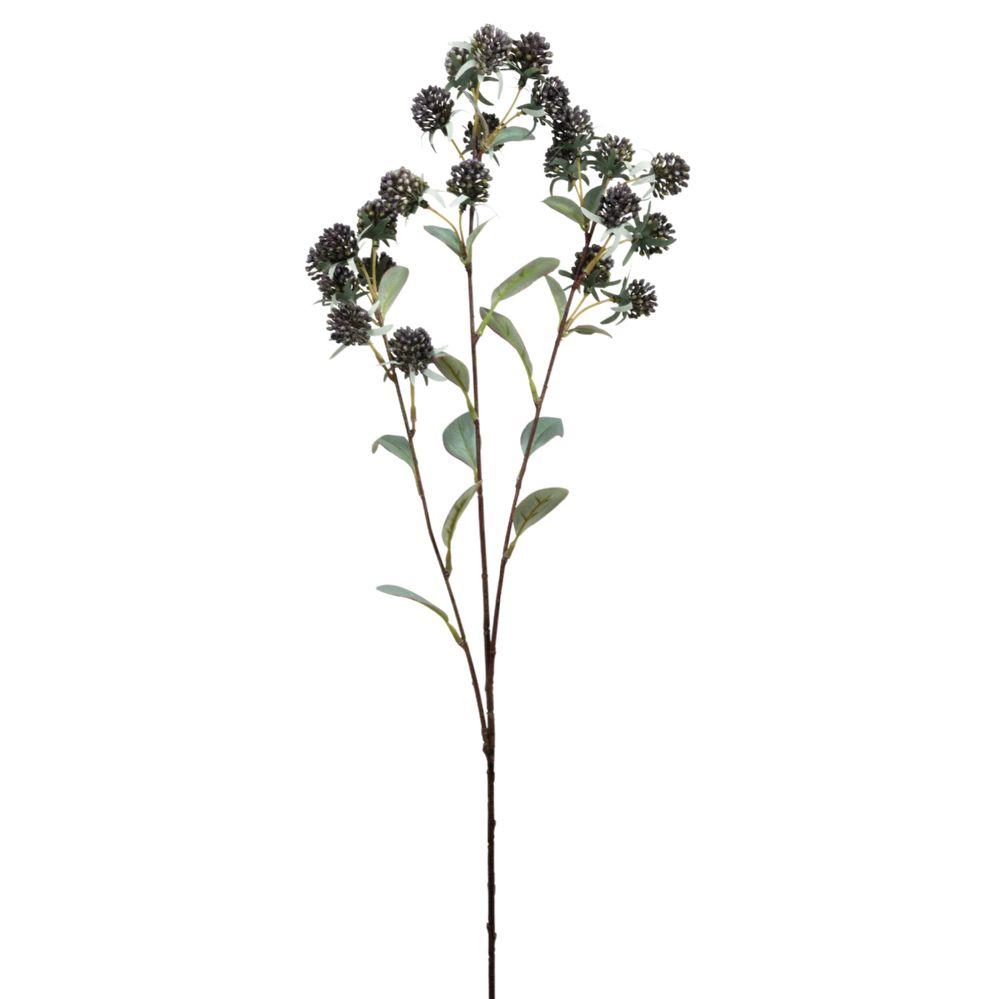 24 Wholesale Faux Seeded Eucalyptus Branch 30 inches - Black image