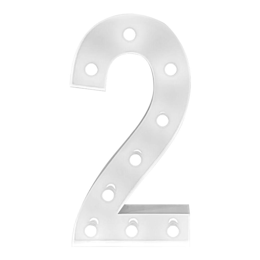 Wholesale 4ft Light Up Marquee Number ?2? - White image