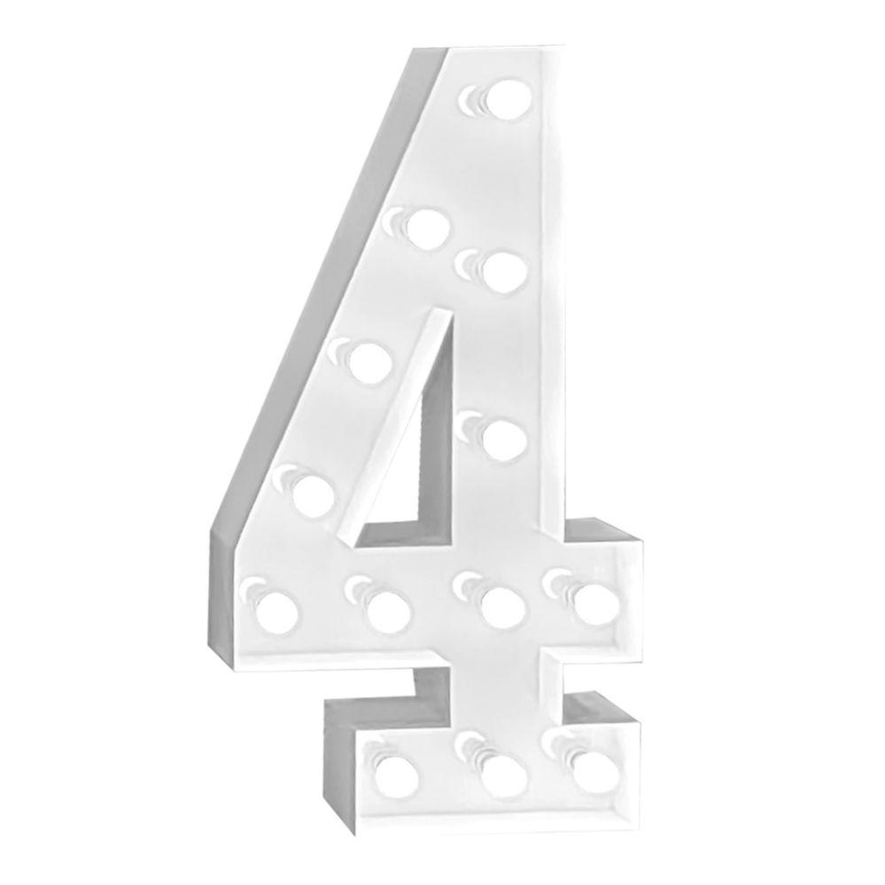 Wholesale 4ft Light Up Marquee Number ?4? - White image