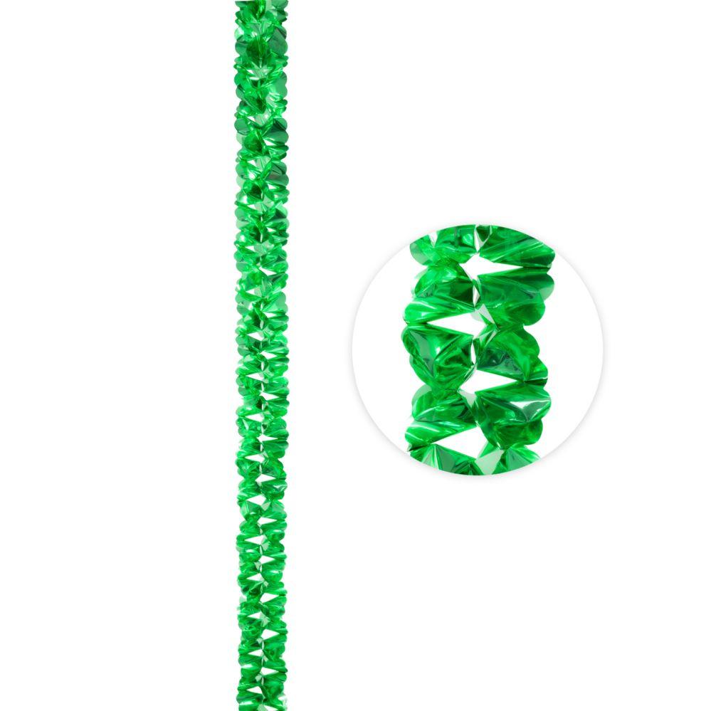 24 Wholesale Metallic Foil Garland 144 inches - Emerald Green image