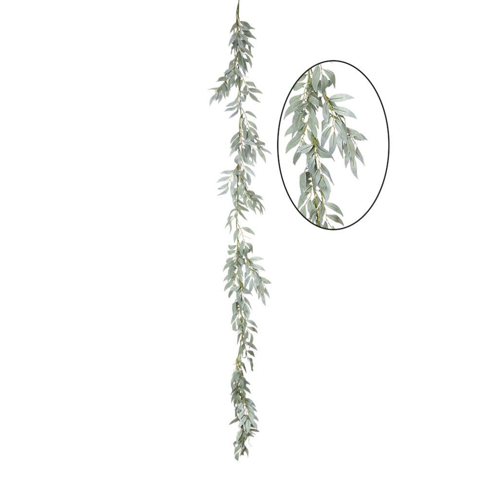 24 Wholesale Artificial Weeping Willow Garland 72 in - Frost Green image