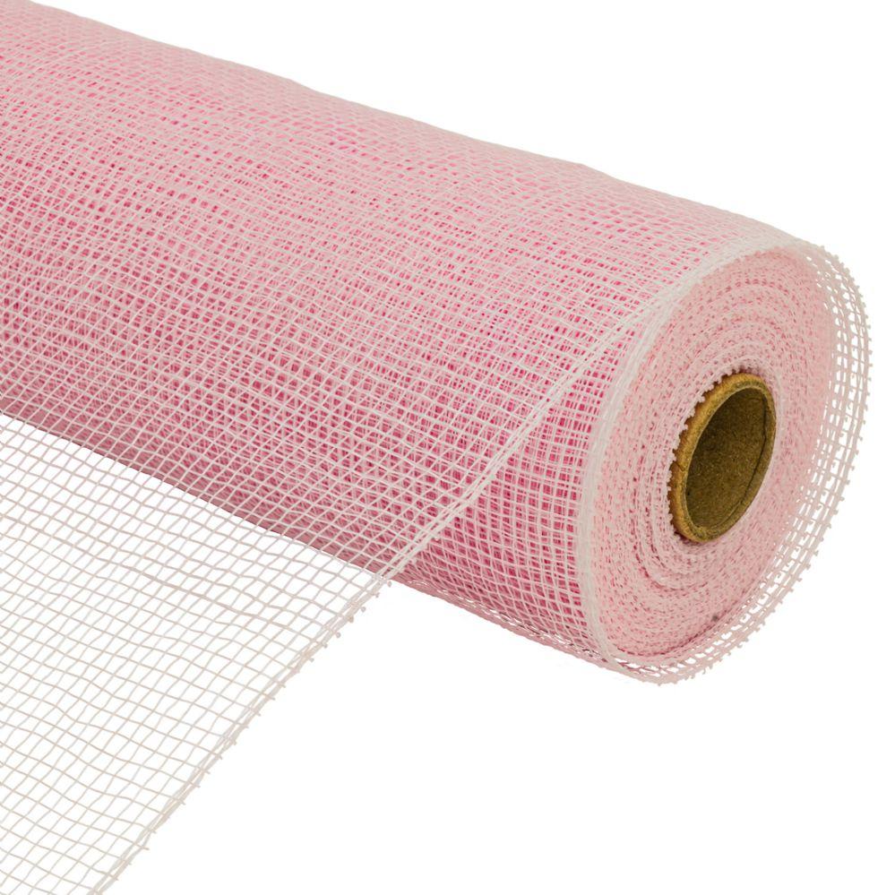 20 Wholesale Decorative Plain Poly Mesh Roll 10 inch - Pink image