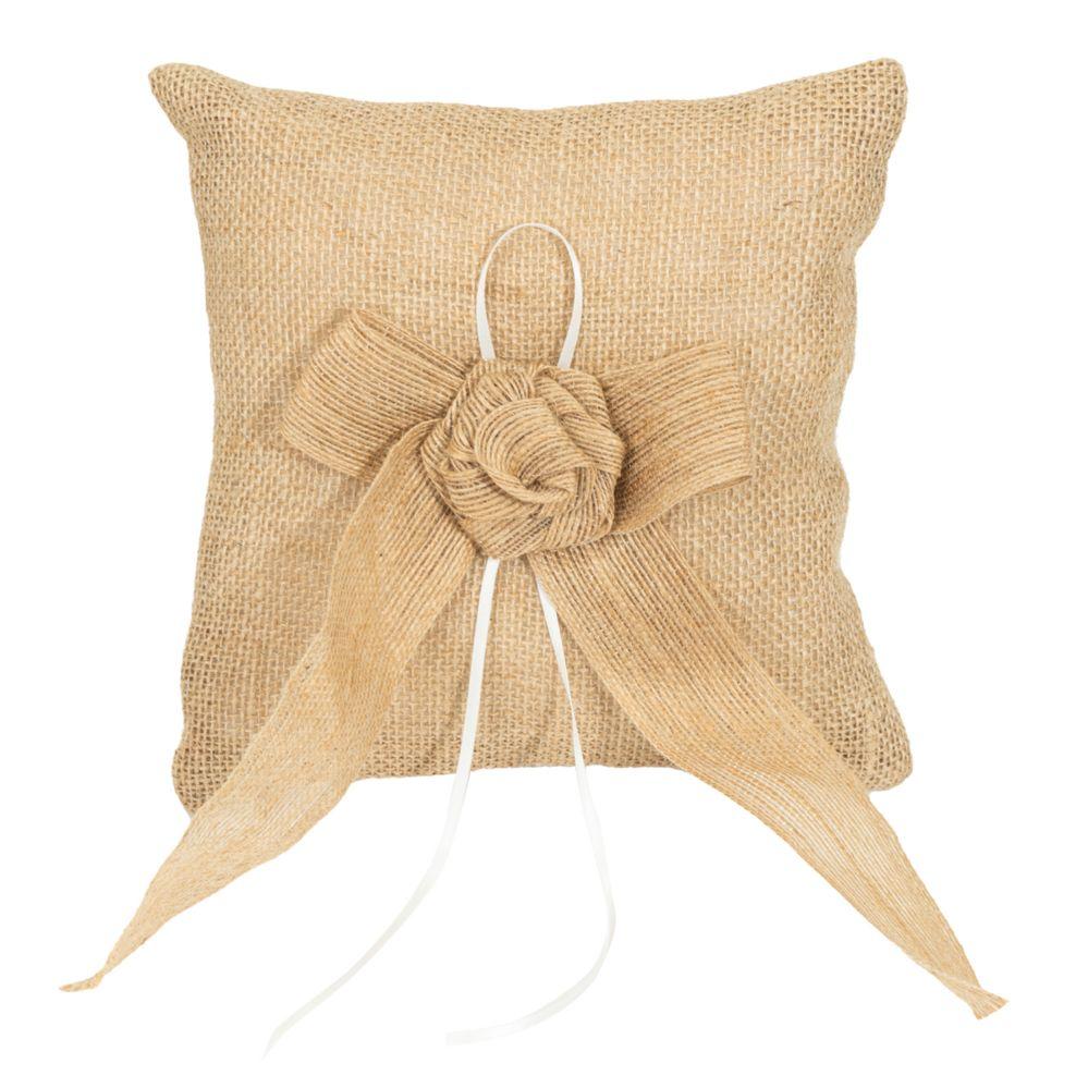 12 Wholesale Burlap Pillow With Bows image