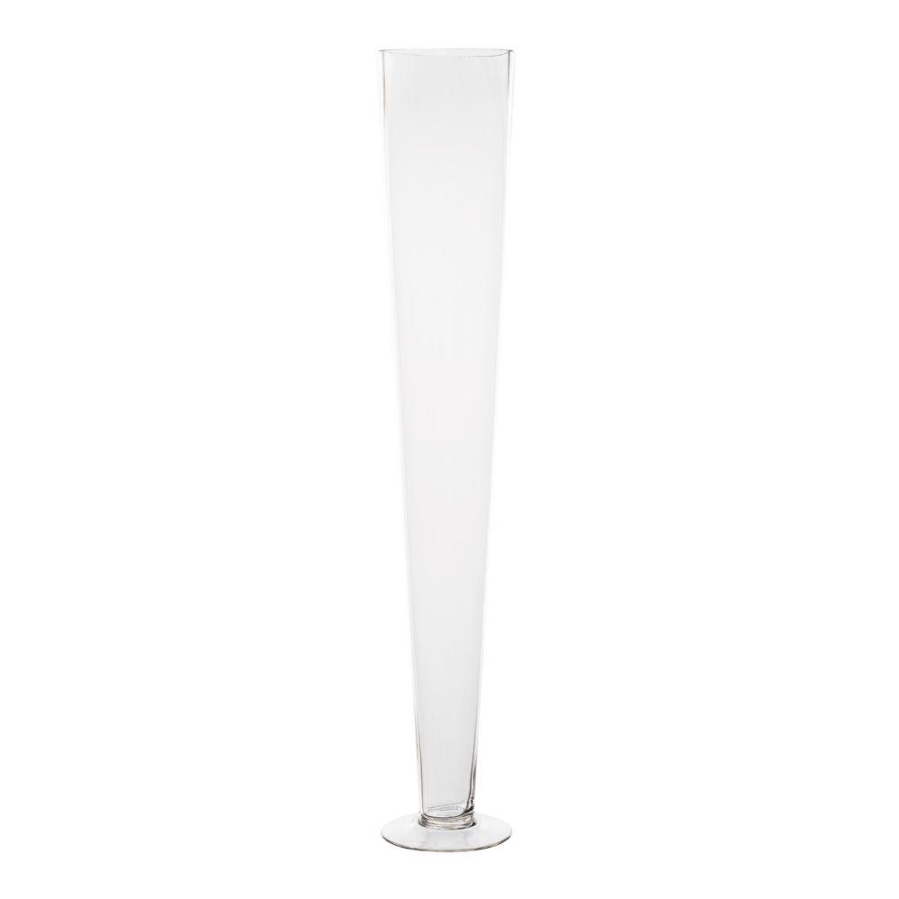 4 Wholesale Clear Glass Pilsner Vase 28 inches - Clear image