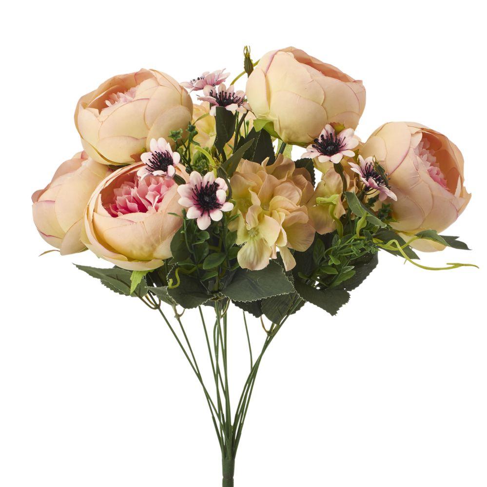 24 Wholesale Artificial Peony And Hydrangea 20 inch - Blush image