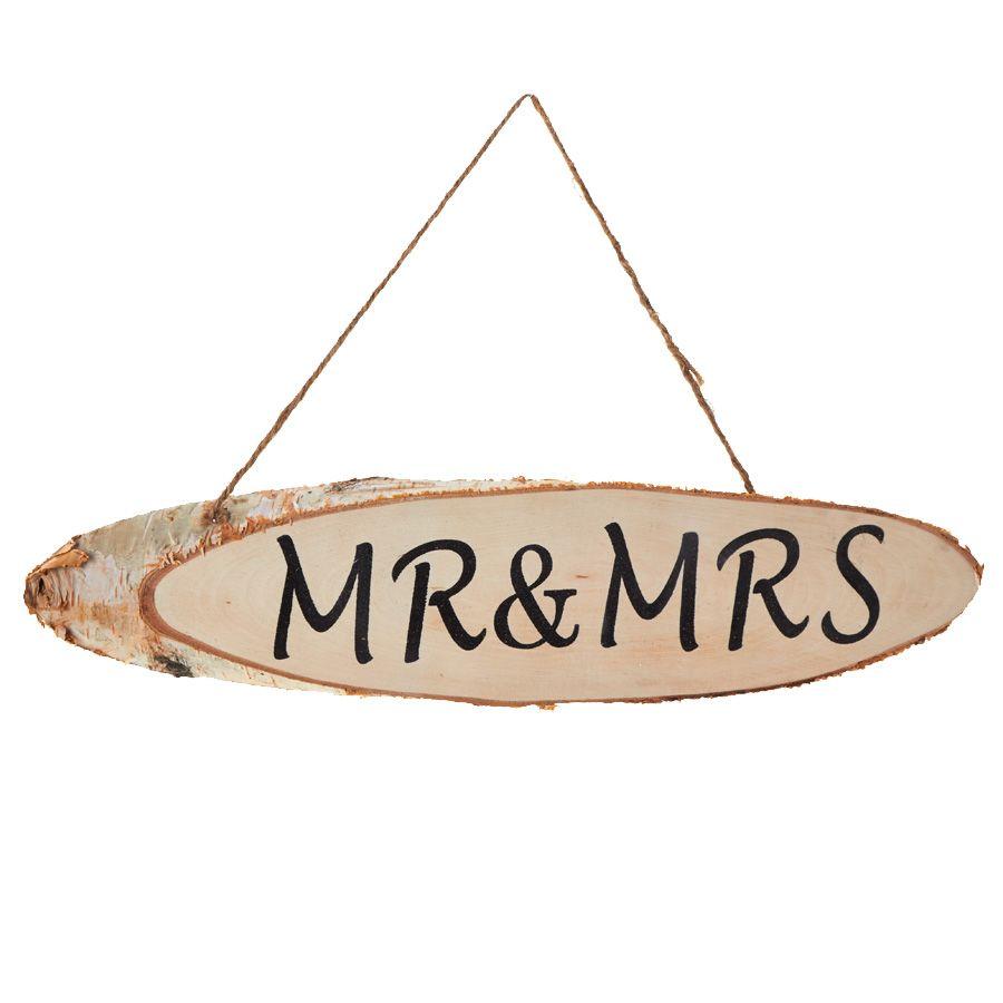 12 Wholesale Wood "mr & Mrs" Sign image