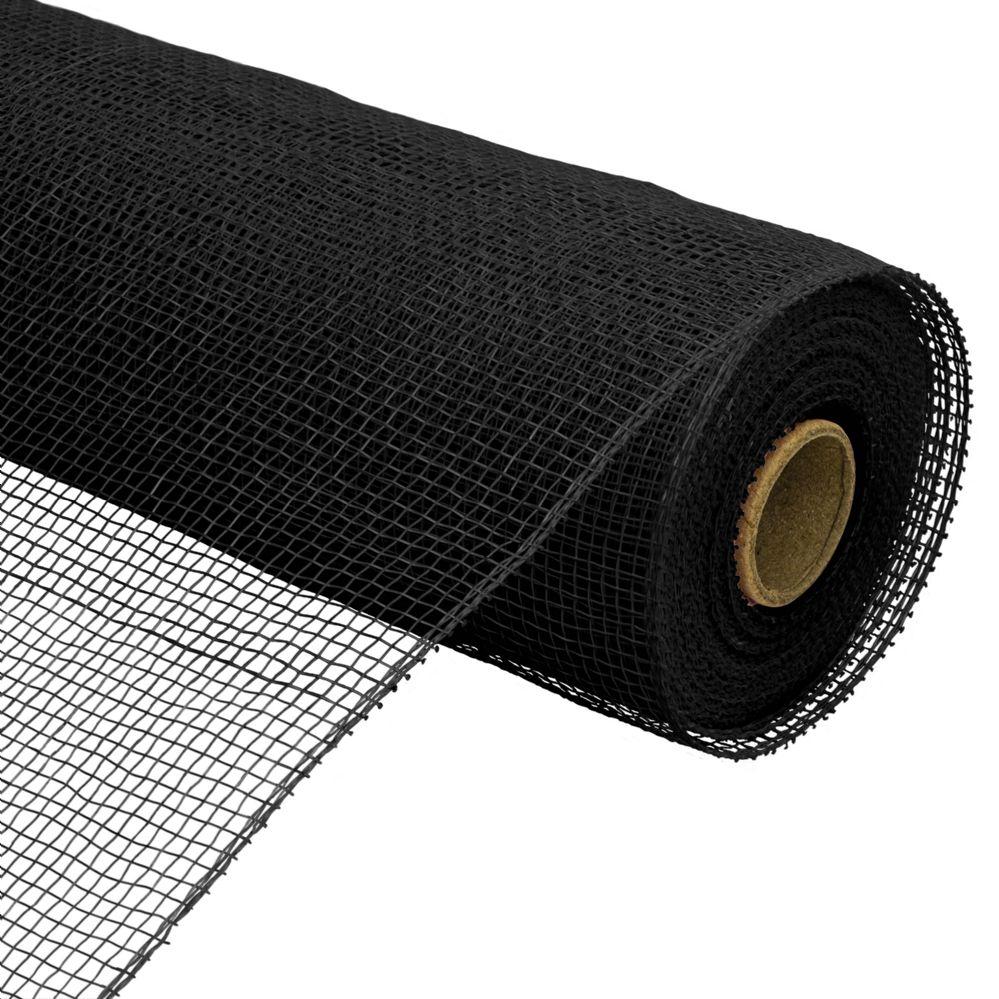 20 Wholesale Decorative Plain Poly Mesh Roll 10 inches - Black image