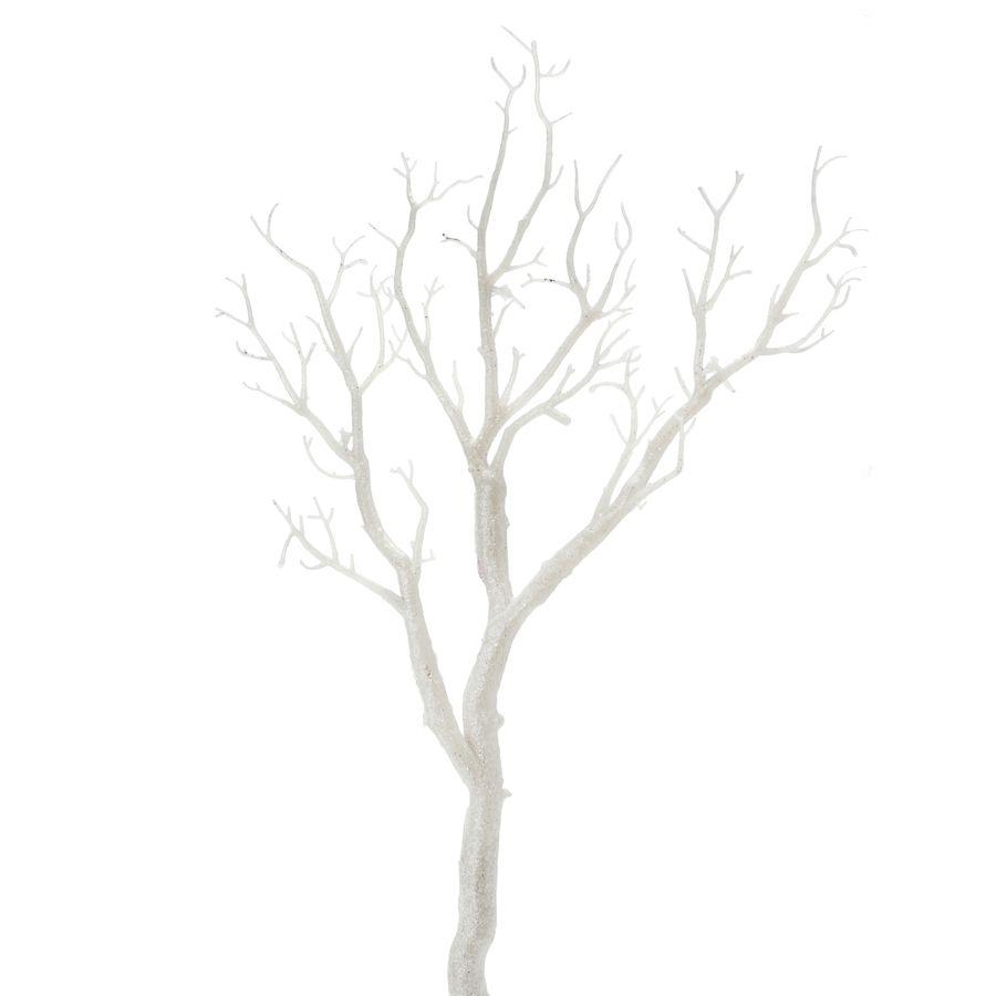 12 Wholesale Manzanita Glitter Tree Branch 30 inch - White image