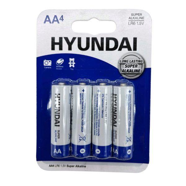 24 Wholesale Hyundai 4 Pack Aa Alkaline Batteries image