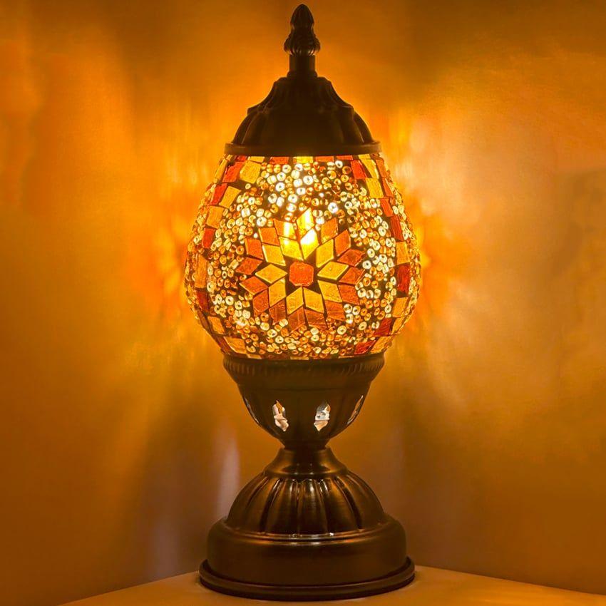 12 Wholesale Mosaic Bedside Lamps With Bright Yellow Colors Without Bulb image