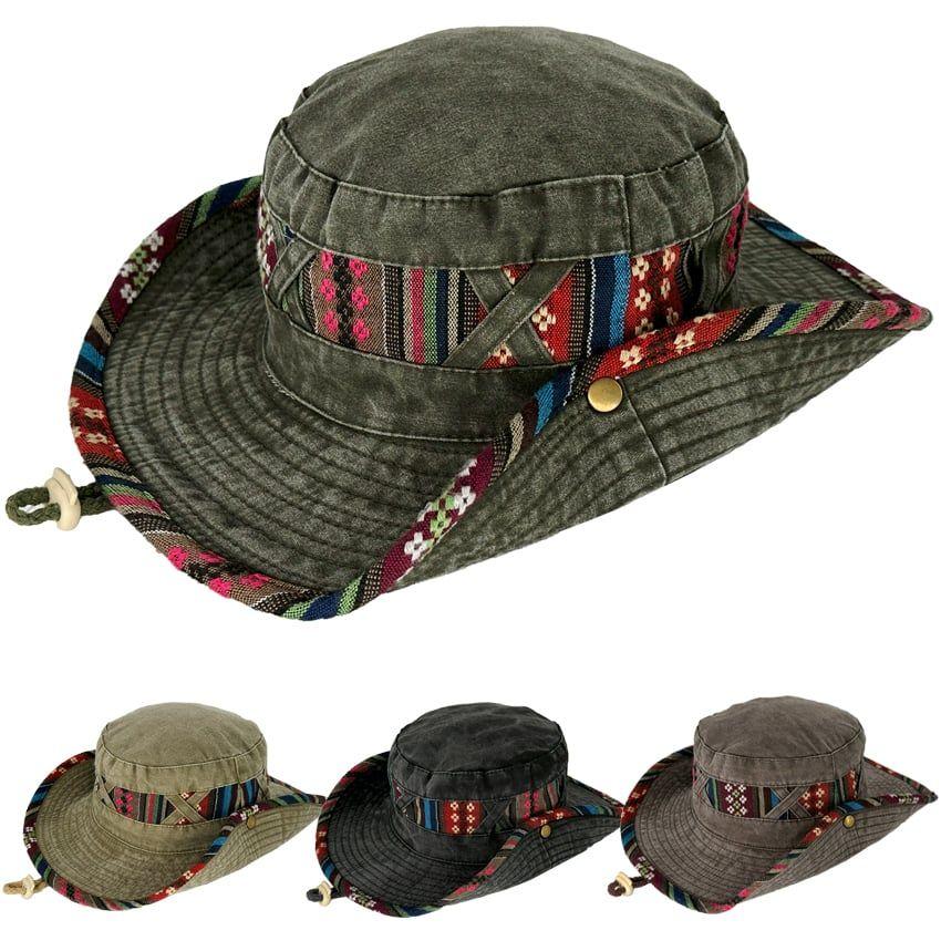 24 Wholesale Vintage Summer Sun Hats With Stylish Brim - Assorted Colors image