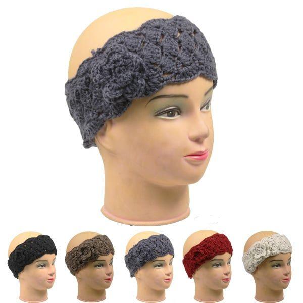 24 Wholesale Knitted Woolen Winter Headbands For Women image