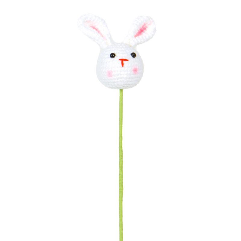 24 Wholesale Crochet Rabbit Flowers For Easter Bunny Bouquets - Cute Design image