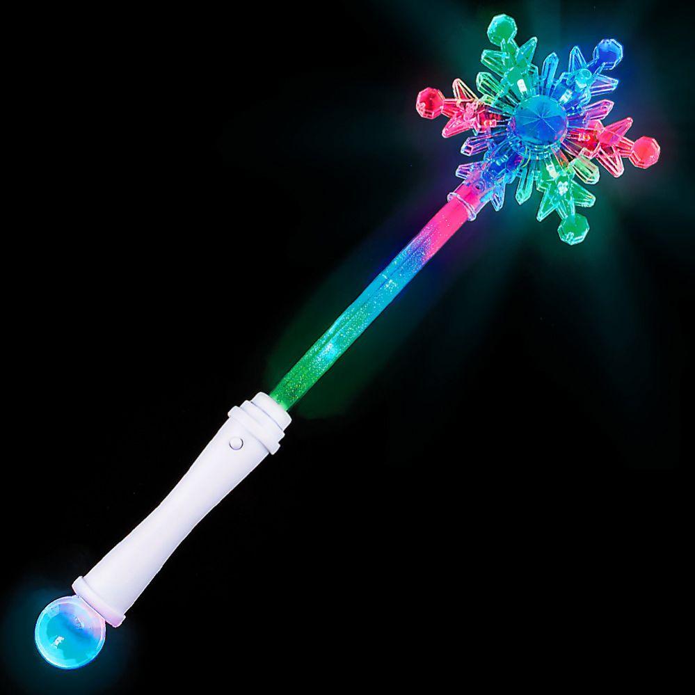 96 Wholesale Snowflake LighT-Up Scepter Wand image