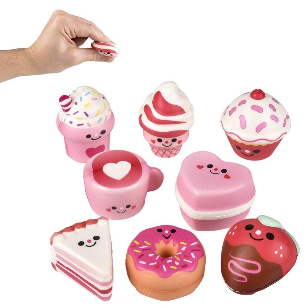 288 Wholesale 2 inch Valentine Fun Treats Micro Squish Assortment image