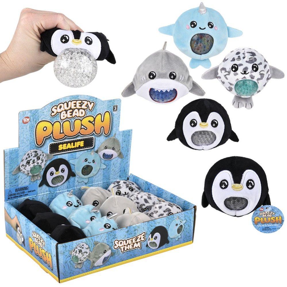 72 Wholesale 3 inch Sealife Squeezy Bead Plush image