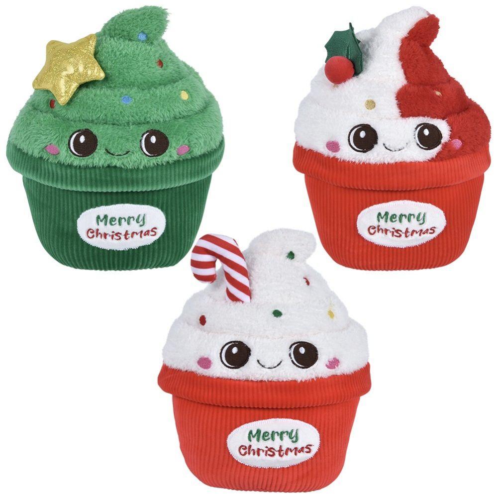 33 Wholesale 9 inch Christmas Cupcake Plush image