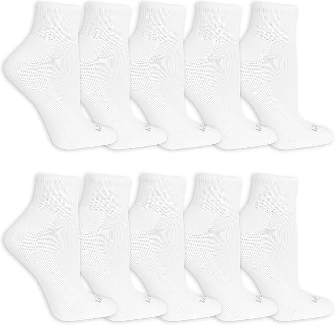 180 Wholesale Fruit Of The Loom Women's Everyday Soft Cushioned Ankle Socks White image