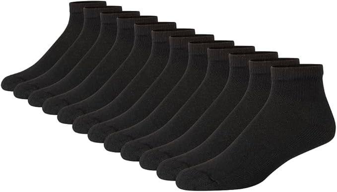 180 Wholesale Hanes King Size Mens Black Ankle Sock Size 13-15 Shoe Size 12-14 image