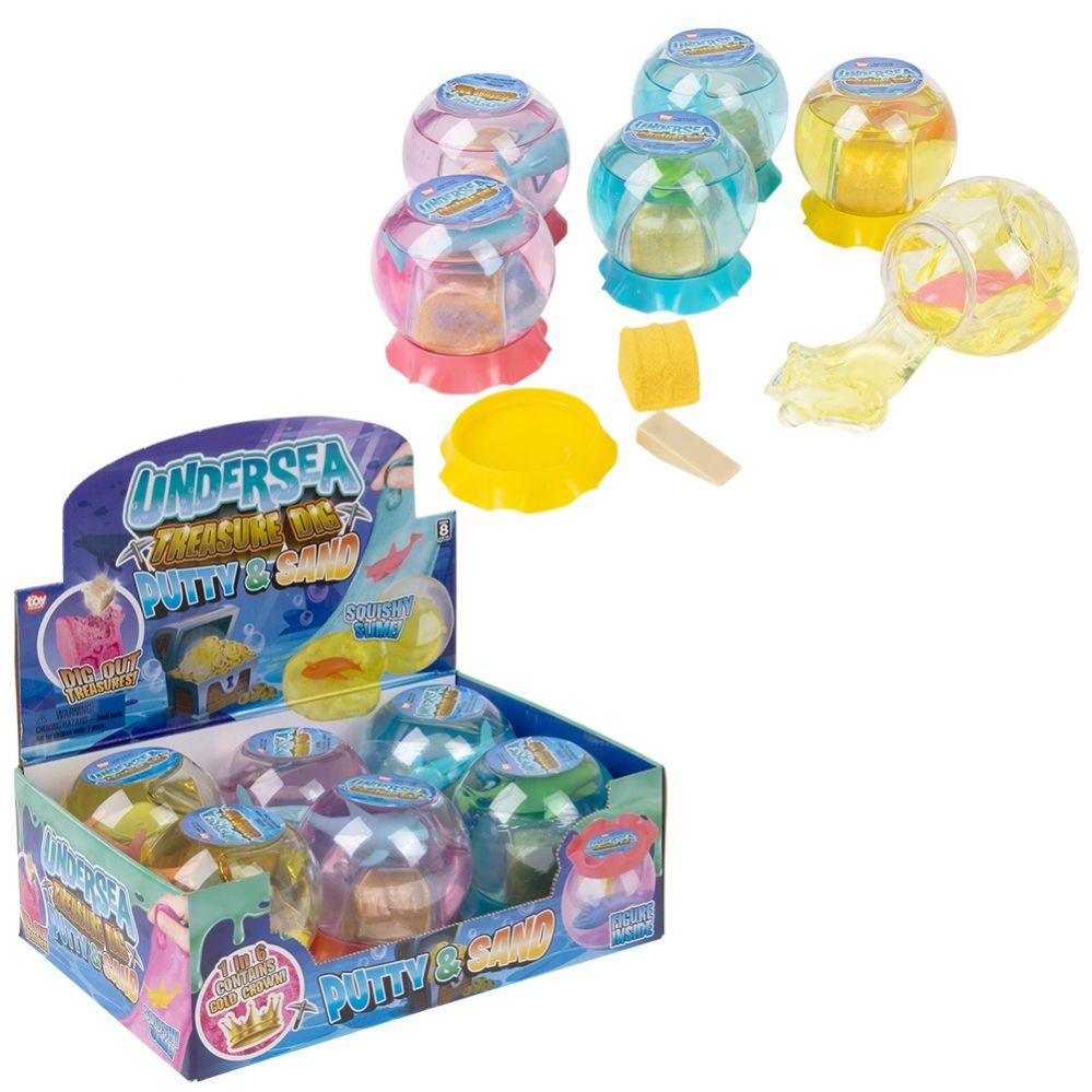 48 Wholesale 3 inch Aqua Putty Dig Set 6ct image